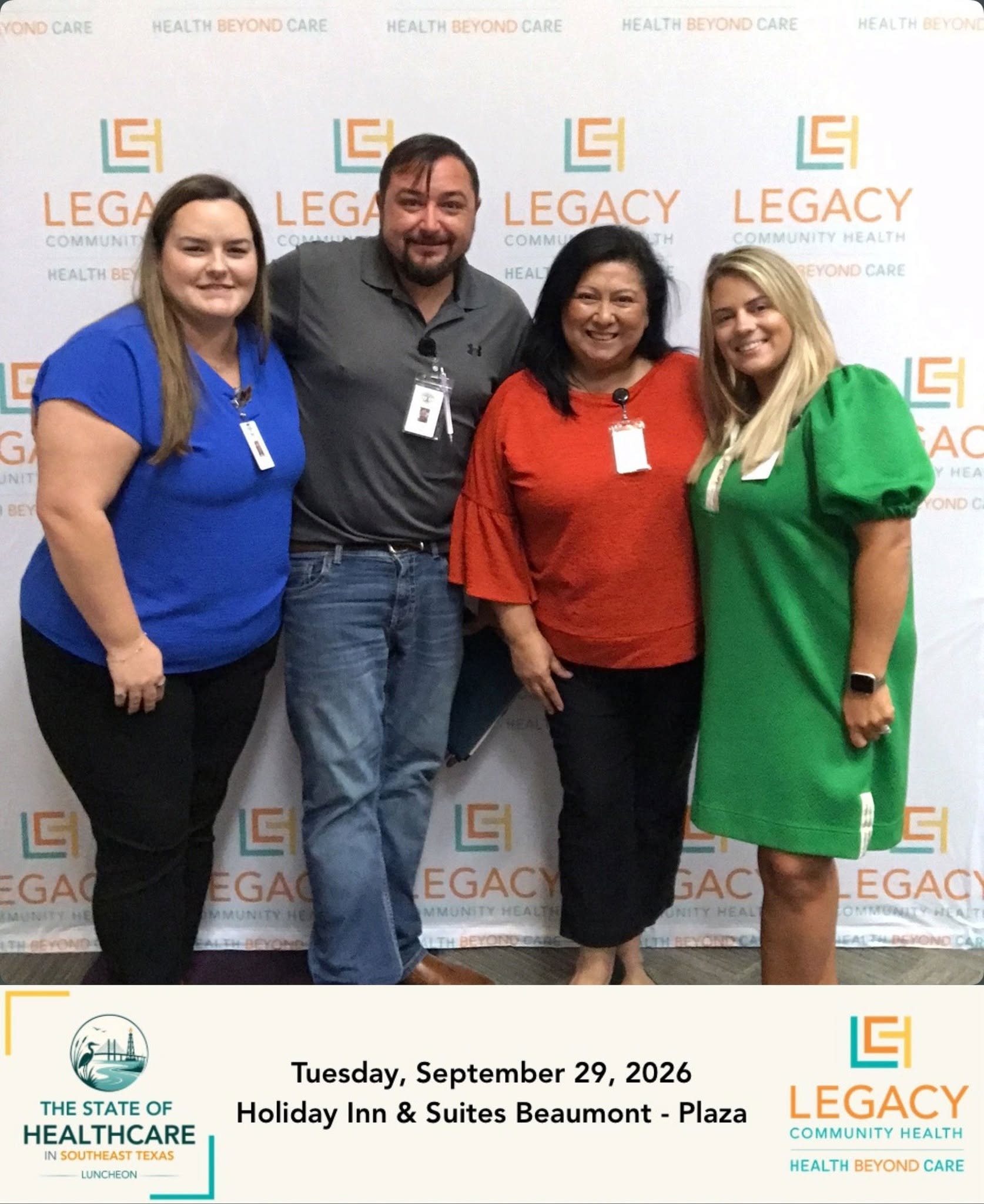 Stonewood Hospice team at the State of Healthcare in Southeast Texas Luncheon hosted by Legacy Community Health